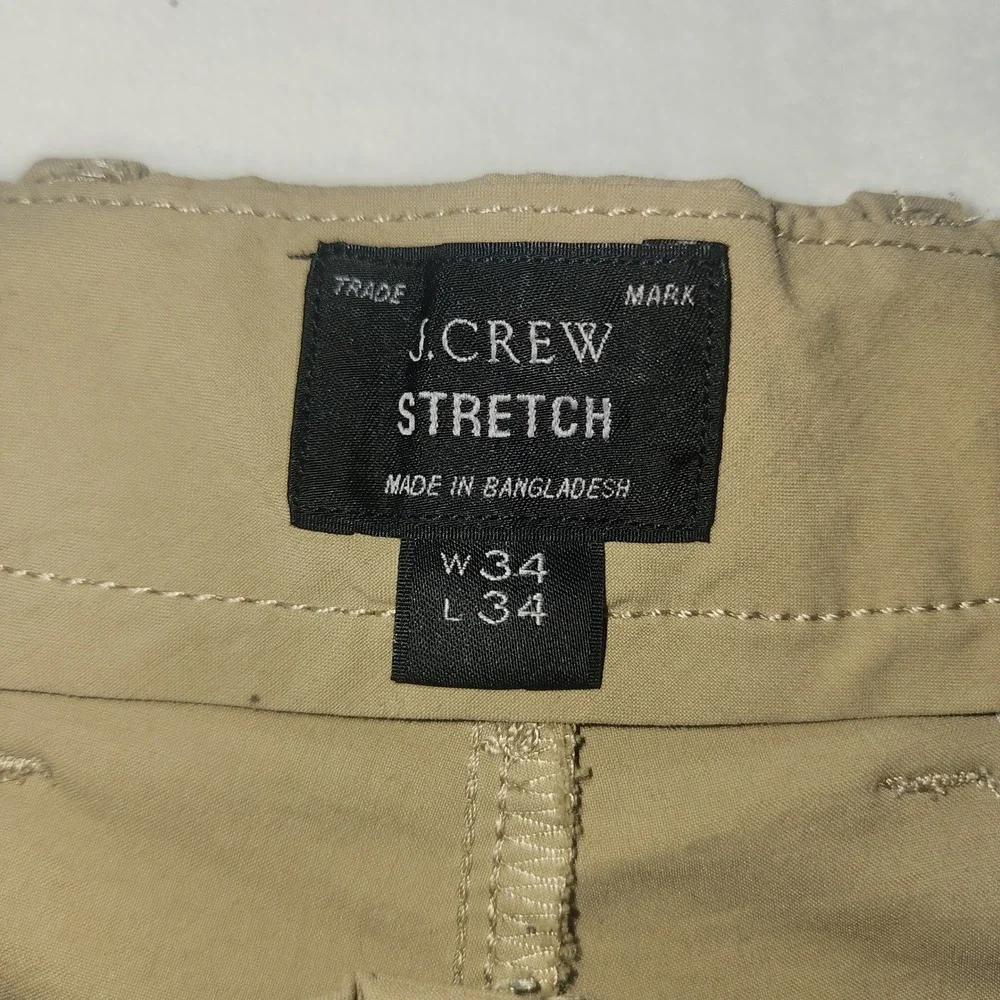 J.Crew 484 Slim Fit Stretch Tech Chinos Khaki Mens 34x34 Re-Imagined Tech‎ Pants